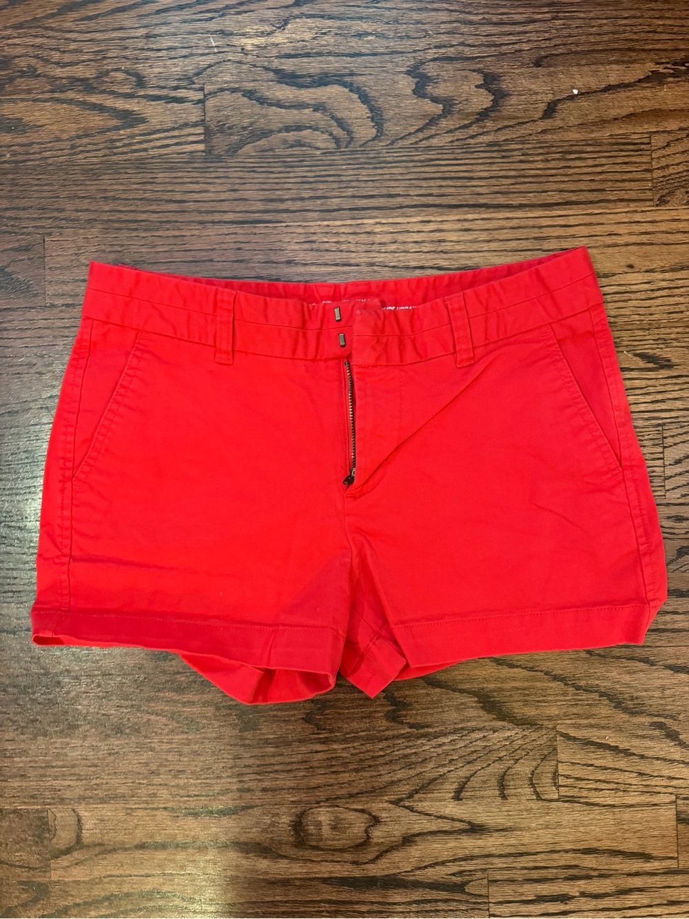 GAP Women's Bright Red High Waist Cotton Shorts